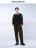 太平鳥男裝 復(fù)古仿麂皮夾克巴恩風(fēng)撞色棒球服寬松休閑茄克外套 黑色（闊型）第二批 XL 曬單實拍圖