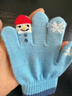 尼多熊兒童手套寶寶保暖手套男女童五指手套針織分指手套秋冬 曬單實(shí)拍圖