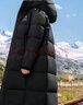 鴨鴨（YAYA）王一博同款冰殼零下20度羽絨服男女長(cháng)款過(guò)膝極寒加厚保暖東北外套 青光黑【王一博力薦】 XL 180/96A 曬單實(shí)拍圖