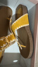 他她（TATA）復古休閑夾腳拖鞋女鞋氣質(zhì)厚底涼鞋2025秋季新款7GN02BT5 黃色 37 曬單實(shí)拍圖