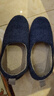 邦有道棉拖鞋秋冬男士老年人季家居家全包跟室內防滑軟底保暖女棉鞋新款 藏青 42-43 尺碼標準 曬單實(shí)拍圖