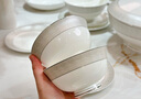 漢茗高級感景德鎮骨瓷碗盤(pán)餐具整套家用輕奢陶瓷碗碟筷套裝喬遷禮物 【一級骨瓷】108件丨高檔錦盒 曬單實(shí)拍圖