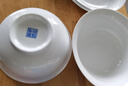 景德鎮官方陶瓷碗白瓷碗家用套裝飯碗泡面碗盤(pán)子碗筷餐具喬遷搬家禮物 【經(jīng)典純白】月白-4.7英寸正德碗*3 曬單實(shí)拍圖