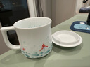 景德鎮陶瓷茶杯手繪開(kāi)窗玲瓏泡茶杯帶蓋馬克杯辦公室個(gè)人水杯子 手繪五彩玲瓏【游鱗】自在杯 曬單實(shí)拍圖