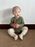 成長(cháng)寄寶寶打底褲秋冬季女寶外穿保暖連體連腳襪加絨加厚新生嬰兒連褲襪 灰色 6-12月 【適合身高75-85CM】18碼 曬單實(shí)拍圖