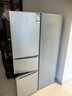 榮事達（Royalstar）210升三門(mén)小型租房家用電冰箱三開(kāi)門(mén)三溫區中門(mén)軟冷凍 節能省電低音 兩天僅約一度電 銀色R210T 曬單實(shí)拍圖