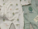 童泰嬰兒連體衣新生兒衣服四季0-6月初生寶寶哈衣爬服純棉內衣2件裝 綠白小樹(shù)（四季款） 52cm (建議0-2個(gè)月身高50-55cm) 曬單實(shí)拍圖