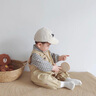 G.DUCKKIDS小黃鴨童裝嬰兒衣服春秋一歲男寶寶秋裝背帶褲套裝帥氣連體外出服 卡其色 90cm 90碼建議1~2歲【 80-】cm 曬單實(shí)拍圖