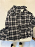 杰雷諾美式復古格子襯衫男長(cháng)袖純棉秋季2025新款潮牌寬松休閑襯衣男外套 黑色 L 適合120-140斤 曬單實(shí)拍圖