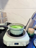 北鼎（Buydeem）奶鍋湯鍋寶寶輔食鍋小煮鍋0氟陶瓷油月瓷不粘奶鍋18cm淺杉綠 曬單實(shí)拍圖