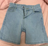 浪莎五分牛仔短褲女夏季2025新款直筒港味高腰寬松顯瘦a字闊腿中褲潮 曬單實(shí)拍圖