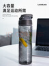 樂(lè )扣樂(lè )扣（LOCK&LOCK）人魚(yú)線(xiàn)塑料水杯運動(dòng)水杯夏天便攜水壺帶刻度提手男女水杯子 純白520ml 曬單實(shí)拍圖