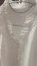 皮爾卡丹（pierre cardin）木耳邊v領(lǐng)無袖上衣法式白色襯衫女士大碼胖MM夏季設(shè)計(jì)感洋氣減齡 白色 L 建議100-118斤 曬單實(shí)拍圖