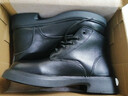 軟皮短筒馬丁靴2025新款秋冬英倫風(fēng)圓頭小皮鞋厚底大碼加絨靴子 黑色加絨 38 曬單實(shí)拍圖