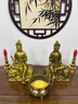 天祥緣 文殊菩薩佛像黃銅普賢菩薩像家居室內佛堂寺廟供奉神像擺件 23號銅文殊普賢菩薩一套【組合八件套】 曬單實(shí)拍圖
