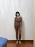 婷美（GRACEWELL）保暖內衣女無(wú)痕發(fā)熱美膚肌底衣打底修身美體秋衣秋褲套裝巧椰棕F 曬單實(shí)拍圖