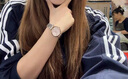 Amrani阿瑪手表尼女滿(mǎn)天星鑲鉆時(shí)尚超薄玫瑰金女士防水石英腕表 粉色AR11223 32mm 曬單實(shí)拍圖