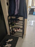 密林鞋架衣帽架一體門(mén)口簡(jiǎn)易帶掛鉤多層收納鞋柜客廳收納架子 60黑色 曬單實(shí)拍圖