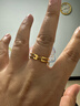 周大福 幾何INS黃金戒指女(工費220)15號約1.5gF224376新年禮物 曬單實(shí)拍圖