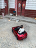 米蟻（MiYi）【1.15米加長(cháng)版】?jì)和妱?dòng)車(chē)四輪汽車(chē)可坐人遙控小孩寶寶玩具童車(chē) 四驅烤紅+大電瓶+手機遙控+軟座 曬單實(shí)拍圖