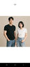 1號會(huì )員店（One's Member）50支新疆長(cháng)絨棉女士短袖T恤 液氨抗皺垂順吸濕排汗 白色   M 曬單實(shí)拍圖