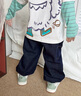 齊齊熊[彩線(xiàn)防褪色]齊齊熊男童褲子春秋款寶寶牛仔褲兒童工裝褲長(cháng)褲女童 曬單實(shí)拍圖
