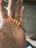 Lossot足金福字黃金腳鏈女3D金古法金珠轉運珠翡翠平安扣腳鏈新年禮物 曬單實(shí)拍圖