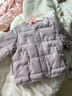 童泰（TONGTAI）嬰兒羽絨服冬季寶寶三防鴨絨服男童女童休閑外出輕薄款外套 紫色 90 曬單實(shí)拍圖
