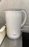 美的（Midea）電熱水壺食品級316L不銹鋼雙層無(wú)縫一體內膽防燙燒水壺價(jià)保11.11 1.7L自動(dòng)智能斷電SH17M301PRO 曬單實(shí)拍圖