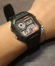 卡西歐（CASIO）手表小方塊 休閑鋼帶防水小銀表AE1200學(xué)生男士手表電子表日韓表 AE-1200WH-1AVDF 曬單實(shí)拍圖