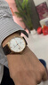 天王（TIAN WANG）男士手表機械表皮帶防水品牌國表情侶對表情人節禮物送男友51001 【帥氣】白盤(pán)棕帶男表 曬單實(shí)拍圖