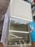 Midea美的冰柜220升 家用商用囤貨雙箱雙溫冷柜蝶形門(mén) 冷藏冷凍柜 臥式 純白 220L BCD-220VM(E) 兩天約一度電 曬單實(shí)拍圖