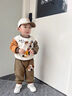 G.DUCKKIDS男童秋季套裝2025春秋新款洋氣寶寶衣服嬰幼兒童帥氣衛衣兩件套潮 淺棕色 YZ小狗圓領(lǐng)套裝 80 建議身高70-80cm年齡1-2歲 曬單實(shí)拍圖