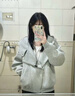不規則雙拉鏈連帽早秋外套女2025新款春秋季薄款休閑加絨開(kāi)衫衛衣 灰色【春秋薄款】 M 曬單實(shí)拍圖