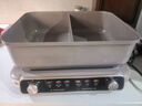 美的（Midea）電火鍋火鍋專(zhuān)用鍋多功能鍋料理烤肉鍋分體式多功能一體電鍋0氟鈦陶電煮鍋HGS352866S 曬單實(shí)拍圖