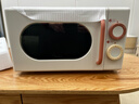 美的小滋味系列微波爐變頻家用小型奶油風(fēng)百搭復古轉盤(pán)式一級能效低頻輕音20L預制菜加熱（M2H1） 曬單實(shí)拍圖
