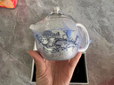 浮雕鎏銀青花龍一壺二杯套組禮盒裝高檔旅行便攜式功夫茶具套裝 浮雕鎏銀青花龍-西施壺套組簡(jiǎn)裝 曬單實(shí)拍圖