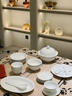 心賞善物景德鎮(zhèn)高白瓷玲瓏釉下彩餐具碗盤套裝家用高檔輕奢禮盒中式風(fēng) 【禮盒裝】蒲公英10人食豪華 70頭 曬單實(shí)拍圖