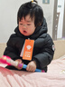 保姆鵝  【風(fēng)墻】?jì)和鸾q服寶寶中長(cháng)款護臉加厚外套保暖童裝[NG2664] 炭黑 140 曬單實(shí)拍圖