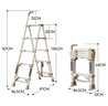穩納梯子家用梯伸縮梯家用折疊多功能五步碳鋼人字梯升降登高樓梯 曬單實(shí)拍圖
