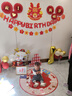 倍歡喜 一周歲抓周道具全套龍寶寶生日場(chǎng)景布置氣球男女孩儀式背景投屏 龍寶周歲海報套餐01+抓周26件套 曬單實(shí)拍圖