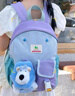 SHUKIKU樂(lè )兜兜兒童公仔雙肩包幼兒園書(shū)包小學(xué)生防潑水背包 海鹽茄紫M 曬單實(shí)拍圖