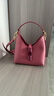 芙拉（FURLA）[秋冬新品]IRIDE牛皮迷你女士百搭休閑手提斜挎包HOBO包流浪包 肉粉色 曬單實(shí)拍圖
