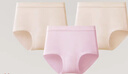 三槍【全棉高腰】女士?jì)妊澊蟠a短褲提臀透氣純色送媽媽女三角褲3條裝 曬單實(shí)拍圖