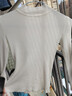 傾慕汐羽毛衣女2025秋冬長(cháng)袖中領(lǐng)內搭修身韓版打底衫半高領(lǐng)套頭針織衫 白色 均碼 曬單實(shí)拍圖