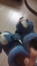 熊貓牛牛 冬季保暖棉拖鞋男包跟卡通家居可愛(ài)室內女毛毛厚底月子高幫棉鞋 藍色 265mm 合適40-41的腳 曬單實(shí)拍圖