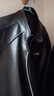 皮爾卡丹（pierre cardin）頭層含牛皮皮衣男式短款夾克純皮大碼機車(chē)休閑外套單衣針織 黑色加棉 L 曬單實(shí)拍圖