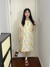 棉綢睡裙女夏薄款2025新款睡衣韓版甜美少女網(wǎng)紅家居外穿裙子QM 白底彩花2301 均碼 (90-140斤內穿) 曬單實(shí)拍圖