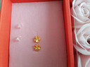 中國黃金（CHINA GOLD）四葉草黃金耳釘女足金耳飾生日禮物送女朋友老婆 90%客戶(hù)選擇-幸運四葉草耳釘約0.8-0.9g 曬單實(shí)拍圖