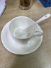 陶相惠 陶瓷咖啡杯碟 歐式咖啡具套裝 一杯一碟一勺純白骨瓷咖啡杯 曬單實(shí)拍圖